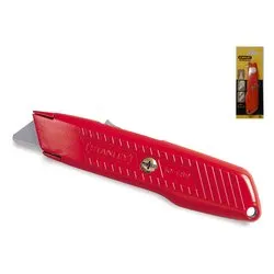 Coltello retrattile (155mm) lama acciaio forma trapezoidale 110189 - immagine 1