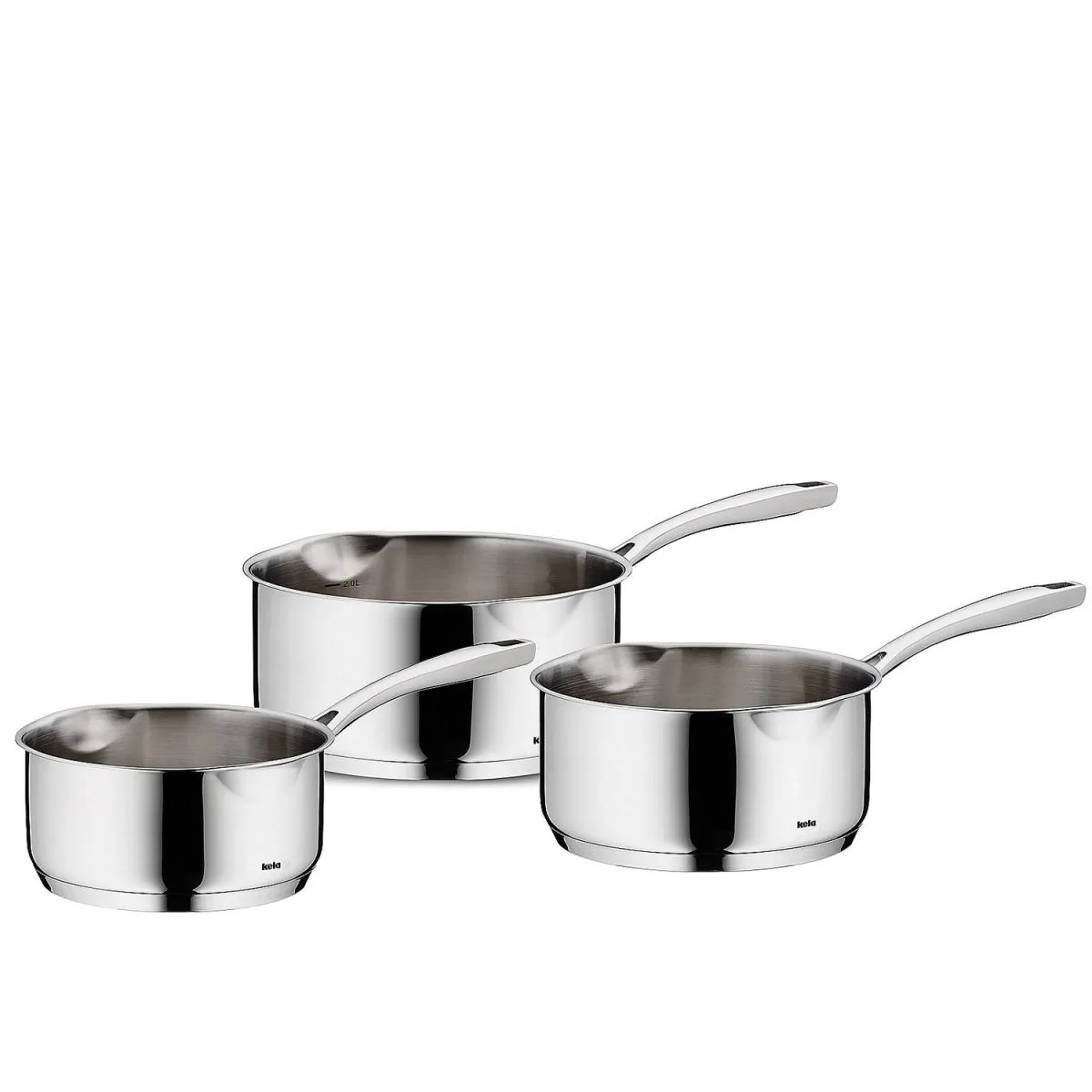 kela Set di casseruole Flavoria in acciaio inox 18/10, 3 pezzi.; argento; rotonda - immagine 1