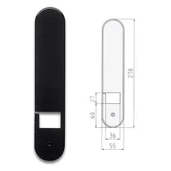 Placca copri avvolgitore tapparelle plastica (55x270mm) Nero lucido 88948800005 - immagine 1