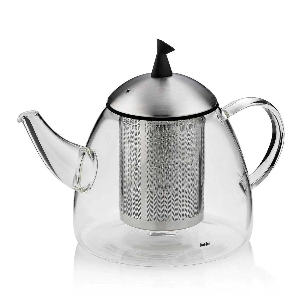 kela Teiera Aurora in vetro; 1300 ml, 23x13.5x16.5 cm (LxLxH); trasparente; rotonda - immagine 1