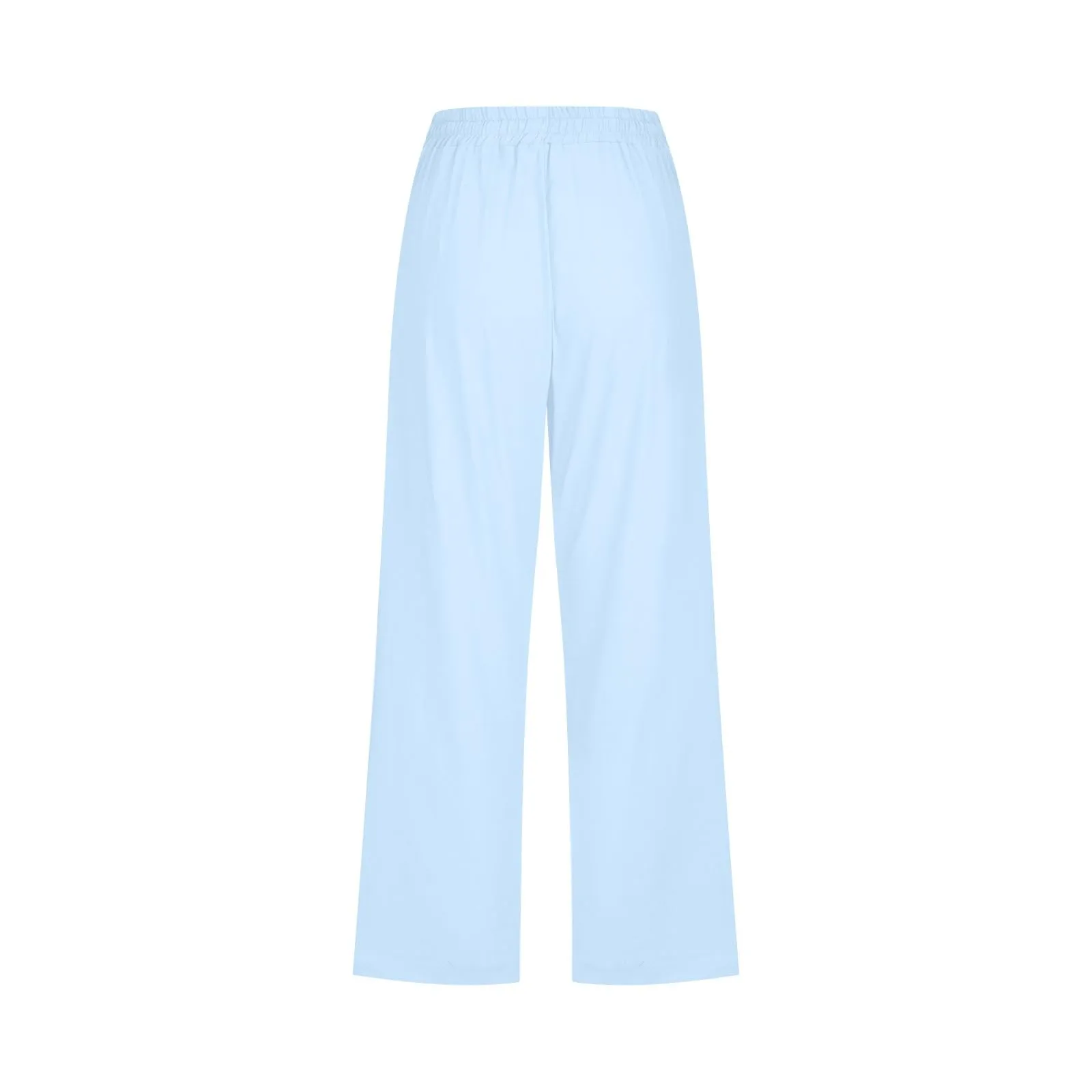 Pantaloncini Pinocchietto Donna Estivi Pantaloni Casual Estivi Sportivi Pantalone Capri Eleganti Leggeri Bermuda 7/8 Di Lino Traspiranti Pinocchietti Palazzo a Vita Alta Coulisse Regolabile Curvy - immagine 5