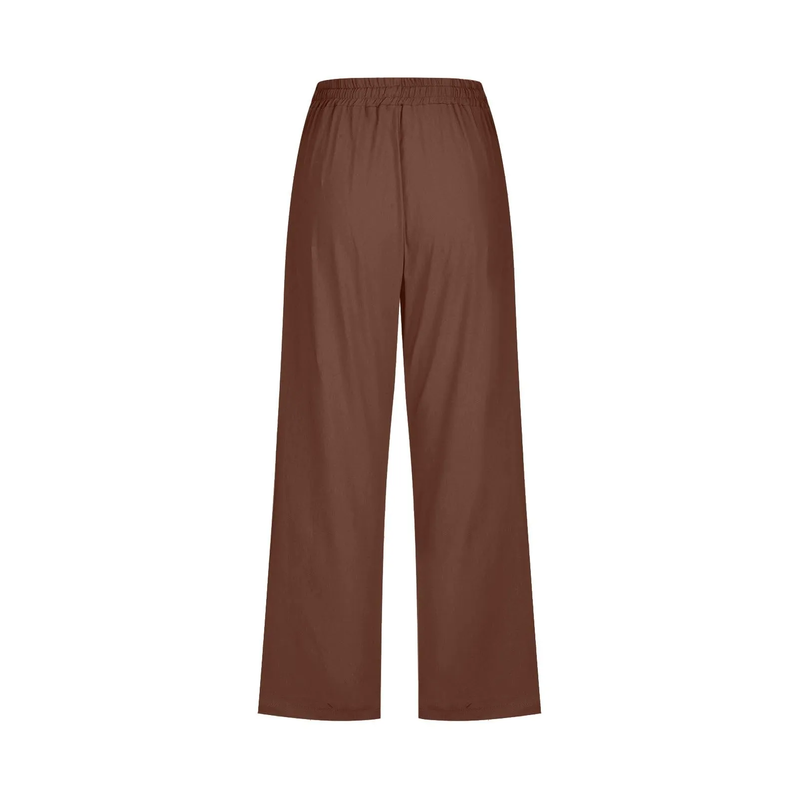 Pantaloncini Pinocchietto Donna Estivi Pantaloni Casual Estivi Sportivi Pantalone Capri Eleganti Leggeri Bermuda 7/8 Di Lino Traspiranti Pinocchietti Palazzo a Vita Alta Coulisse Regolabile Curvy - immagine 5