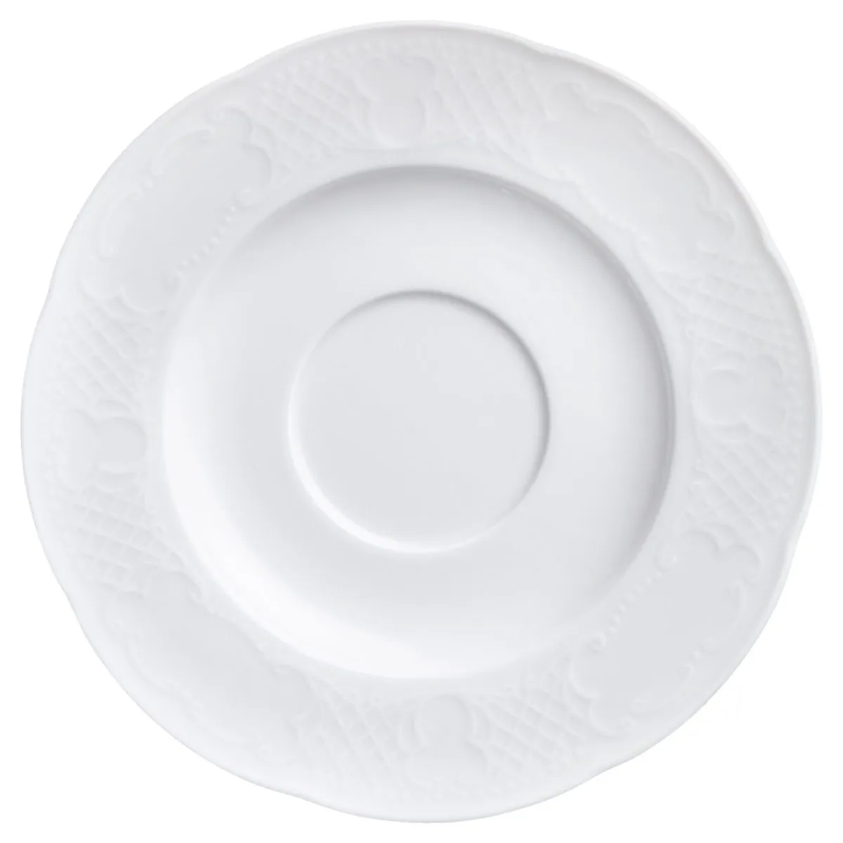 6x VEGA Piattino cappuccino/tè Minuett; 14.5 cm (Ø); bianco; rotonda; 6 pz. / Pacco - immagine 1