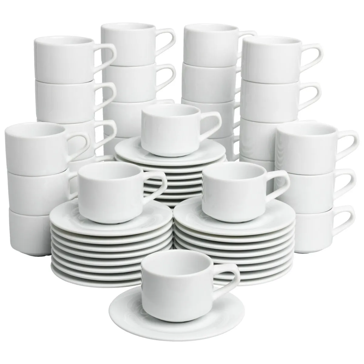 30x VEGA Confezione risparmio tazza cappuccino Base; 15 cm (Ø); bianco; 30 set / Pacco - immagine 1