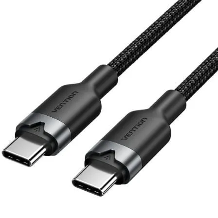 Cavo USB 2.0 Vention TRDBF da tipo C a tipo C, 1 m, 60 W, 480 Mbps, nero - immagine 1
