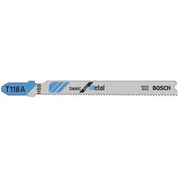 Lame seghetti alternativi tagli dritti fini Metallo T118A 5 pz (92mm) 2608631013 - immagine 1