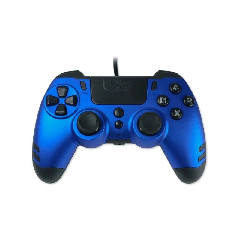 Gamepad Steelplay Blue Edition PS4/PC RGB LED Cavo da 3 m Pulsanti programmabili Ergonomia avanzata - immagine 1