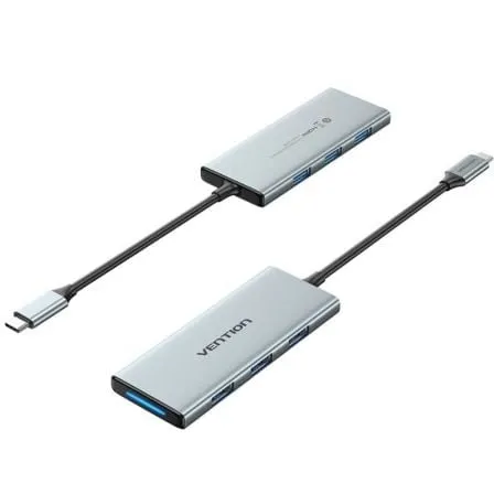 Docking Vention TOPHB USB-C HDMI 4K 3xUSB 3.0 Lettore SD/MicroSD Grigio - immagine 1