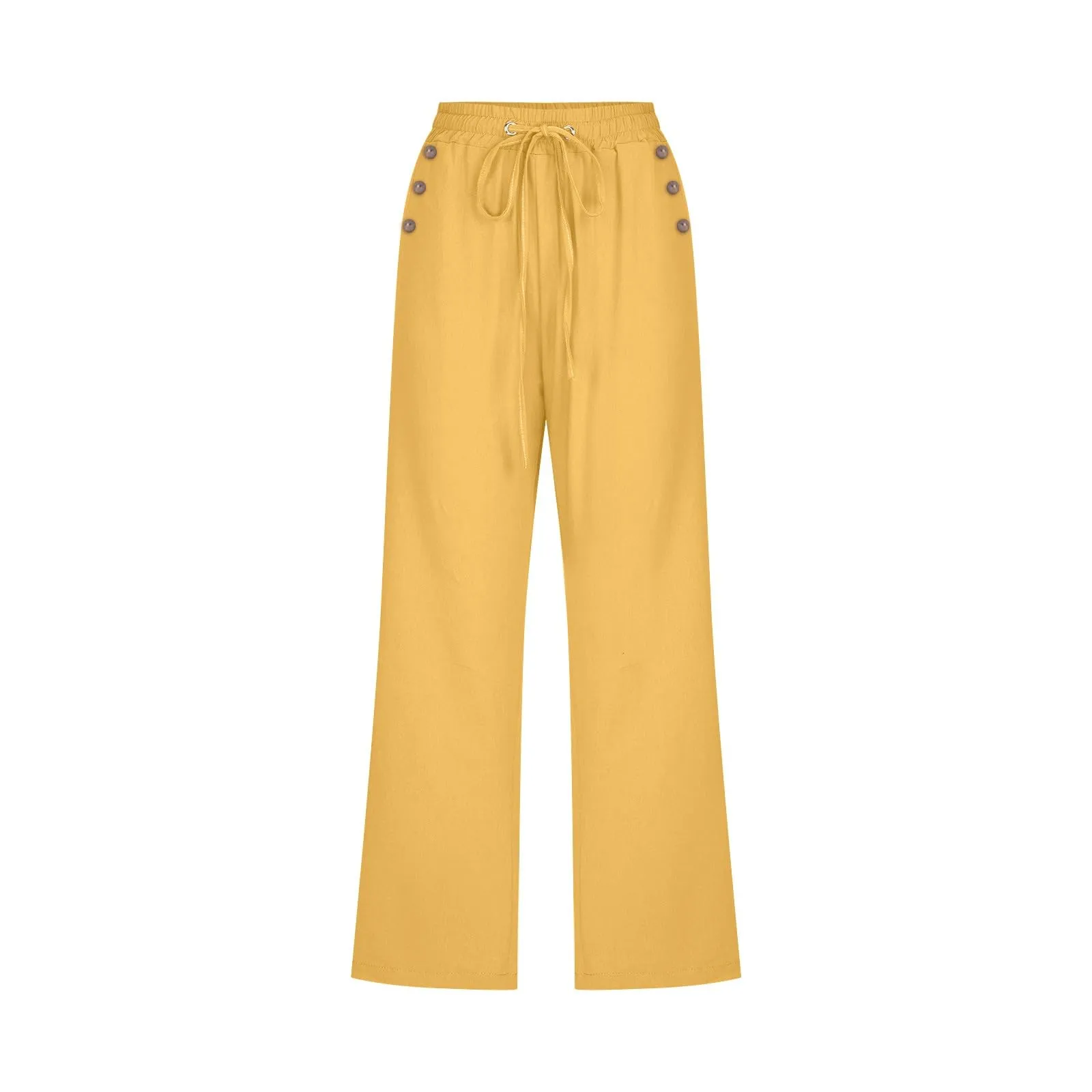 Pantaloncini Pinocchietto Donna Estivi Pantaloni Casual Estivi Sportivi Pantalone Capri Eleganti Leggeri Bermuda 7/8 Di Lino Traspiranti Pinocchietti Palazzo a Vita Alta Coulisse Regolabile Curvy - immagine 4