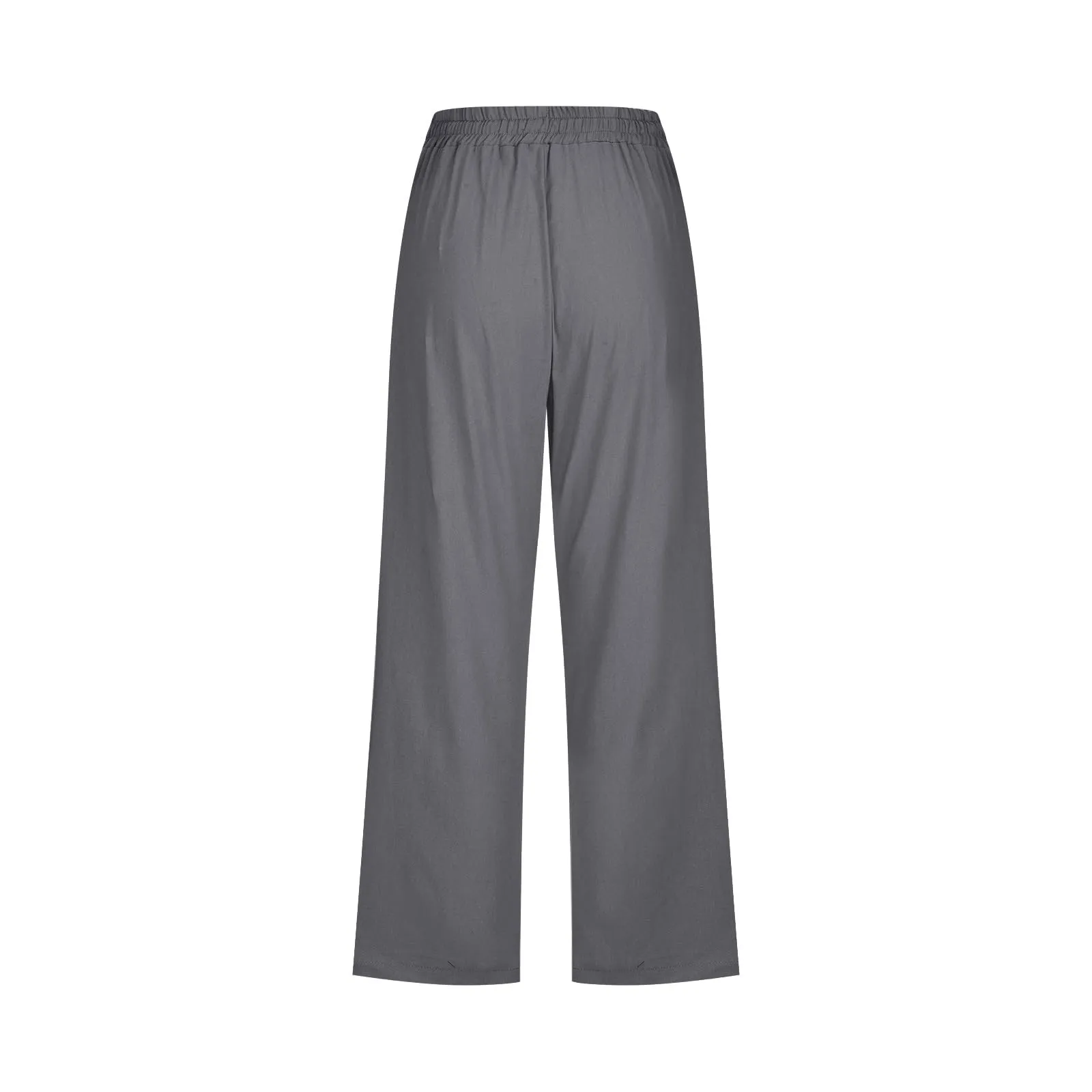 Pantaloncini Pinocchietto Donna Estivi Pantaloni Casual Estivi Sportivi Pantalone Capri Eleganti Leggeri Bermuda 7/8 Di Lino Traspiranti Pinocchietti Palazzo a Vita Alta Coulisse Regolabile Curvy - immagine 5