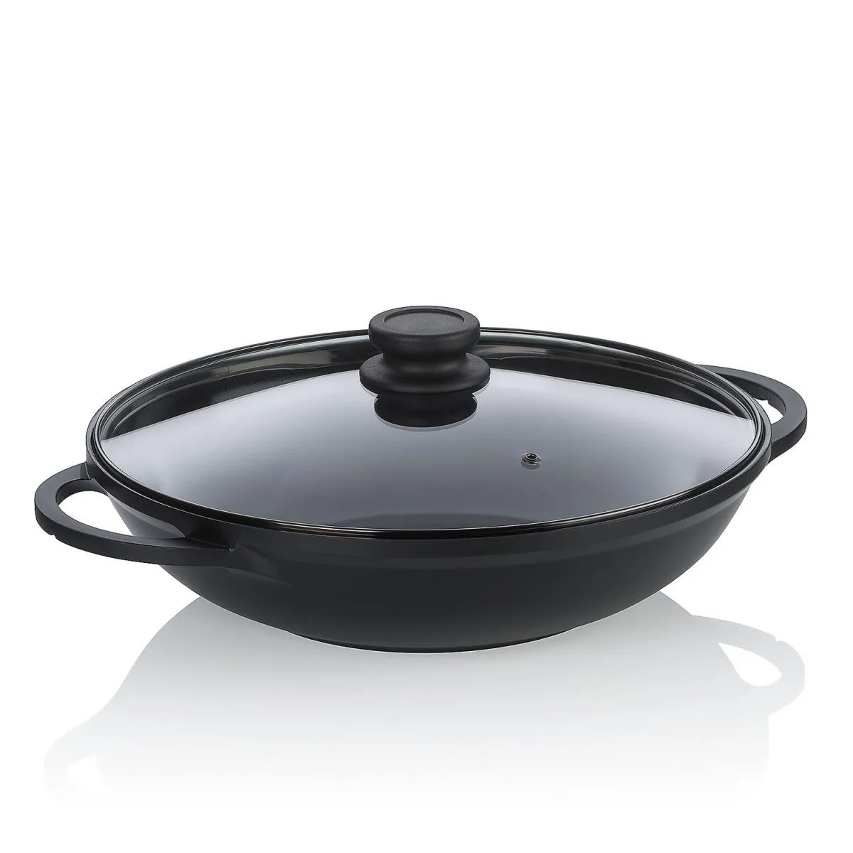 kela Wok Atura in alluminio pressofuso; 4000 ml, 32x8.5 cm (ØxH); nero; rotonda - immagine 1