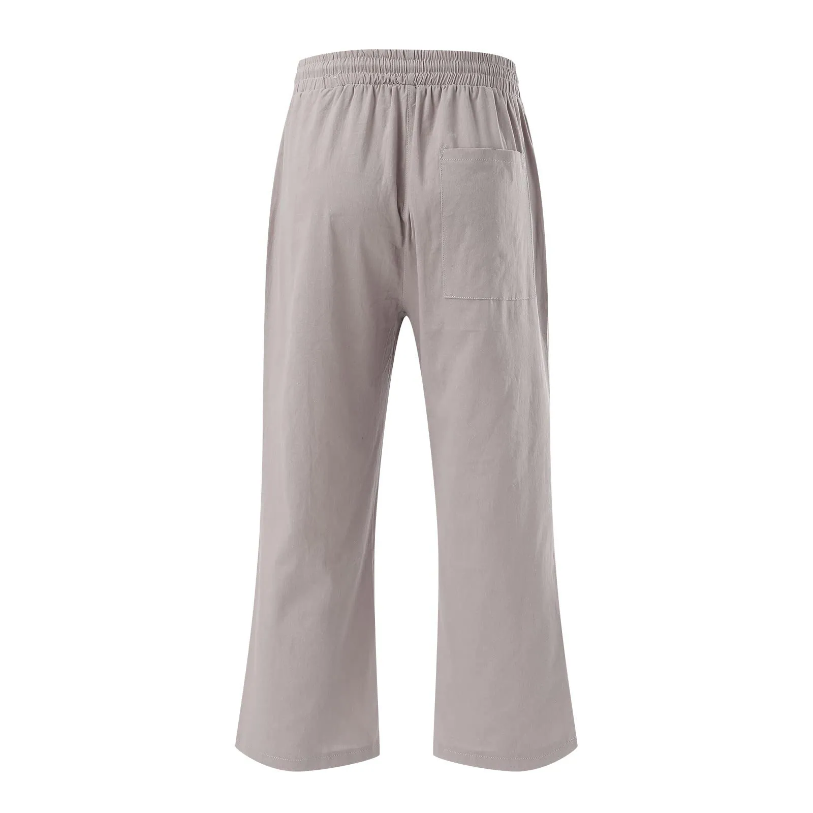 Pantaloncini Pinocchietto Donna Estivi Pantaloni Casual Estivi Sportivi Pantalone Capri Eleganti Leggeri Bermuda 7/8 Di Lino Traspiranti Pinocchietti Palazzo a Vita Alta Coulisse Regolabile Curvy - immagine 4