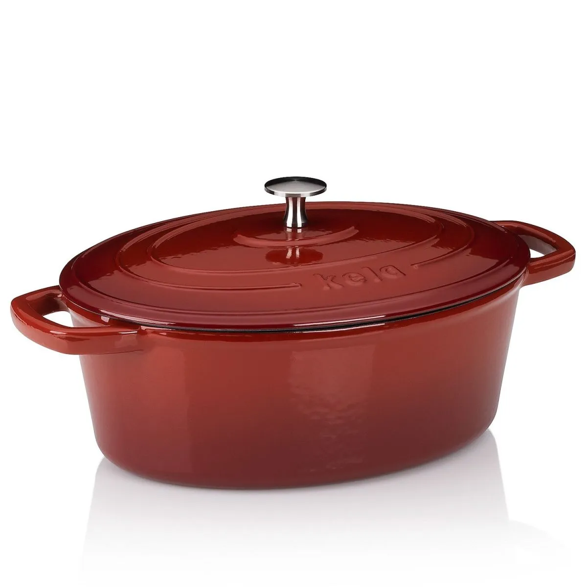 kela Casseruola Calido in ghisa; 29x23x11 cm (LxLxH); rosso; ovale - immagine 1