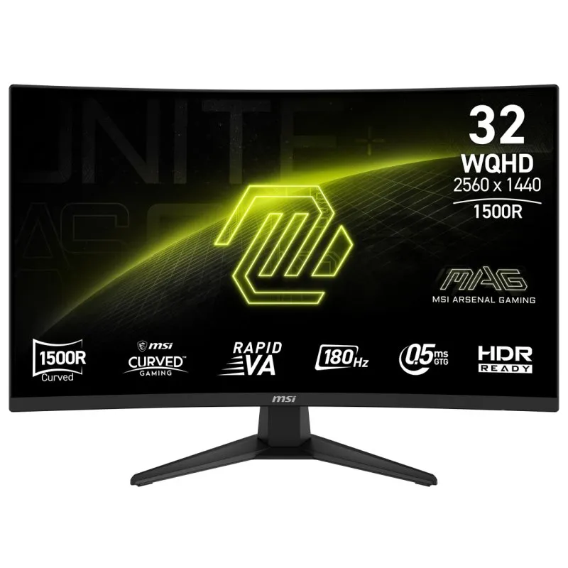 MSI MAG 321CQF E18 31,5" LED Rapid VA QHD 180Hz 0,5ms Curva di sincronizzazione adattiva - immagine 1