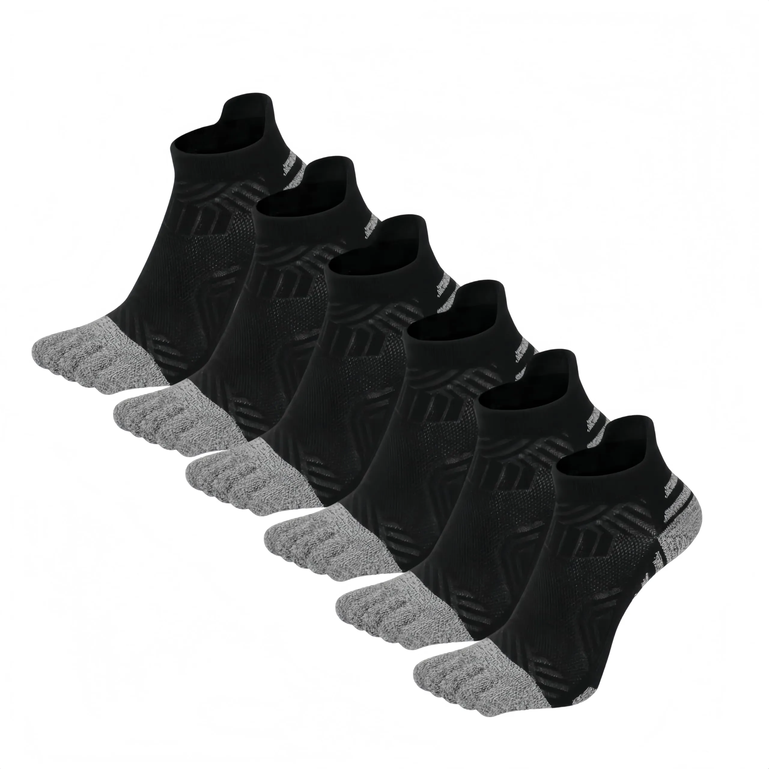 DOLAFO Calzini Con Dita Separate Donna Sportivi alla Caviglia Calzini Cinque Dita Imbottiti Anti-Vesciche Allenamento Socks Traspirante - 6 Paia (IT, Numero, 35, 40, Regular, Regular, Multicolore 2) - immagine 1