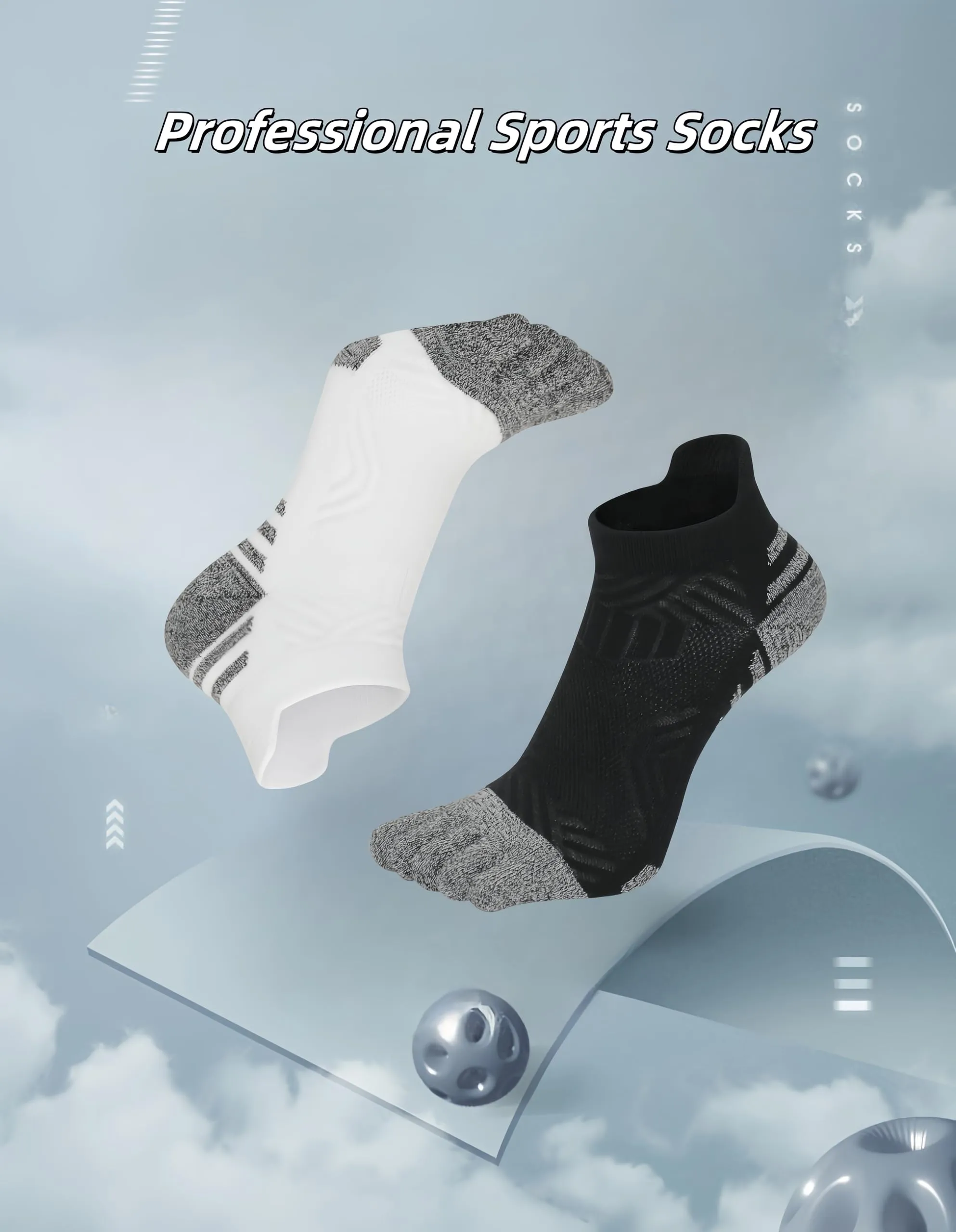 DOLAFO Calzini Con Dita Separate Donna Sportivi alla Caviglia Calzini Cinque Dita Imbottiti Anti-Vesciche Allenamento Socks Traspirante - 6 Paia (IT, Numero, 35, 40, Regular, Regular, Multicolore 2) - immagine 6