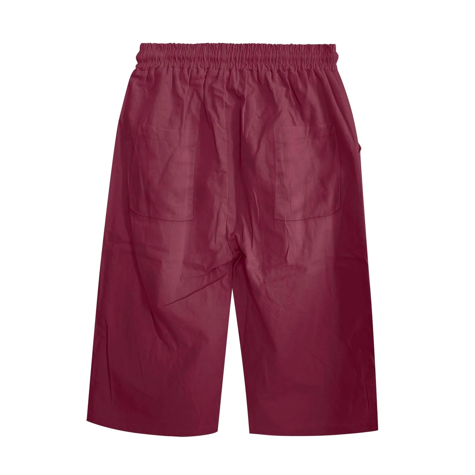 Pantaloni Pinocchietto Lino Donna Bermuda Sportivi Casual Da Donna Pinocchietti Capri Estivi Leggeri Pantaloni 3/4 Di Cotone Baggy Pantalone Al Ginocchio a Gamba Larga Pants Eleganti Traspiranti - immagine 6