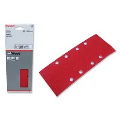 Set fogli abrasivi carta preforata levigatrici orbitali 10 pz (93x230 mm grana P60) 2608605295 - immagine 1