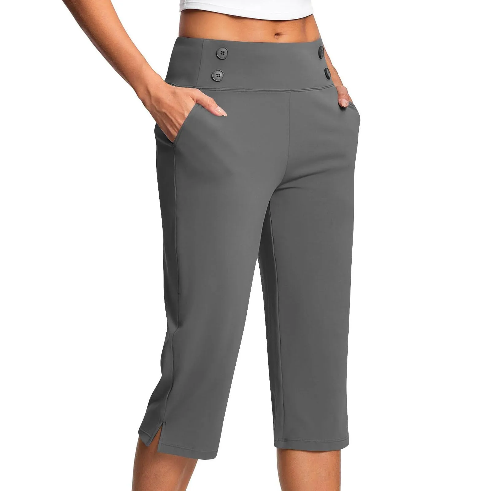 Pinocchietto Donna Estivo Pantalone Estivi Leggeri Eleganti Pinocchietti Cropped Da Donna Sportivi Bermuda Capri Di Lino Spiaggia Pantaloni Della Tuta a Gamba Larga Pantaloncini Casual Taglie Forti - immagine 1