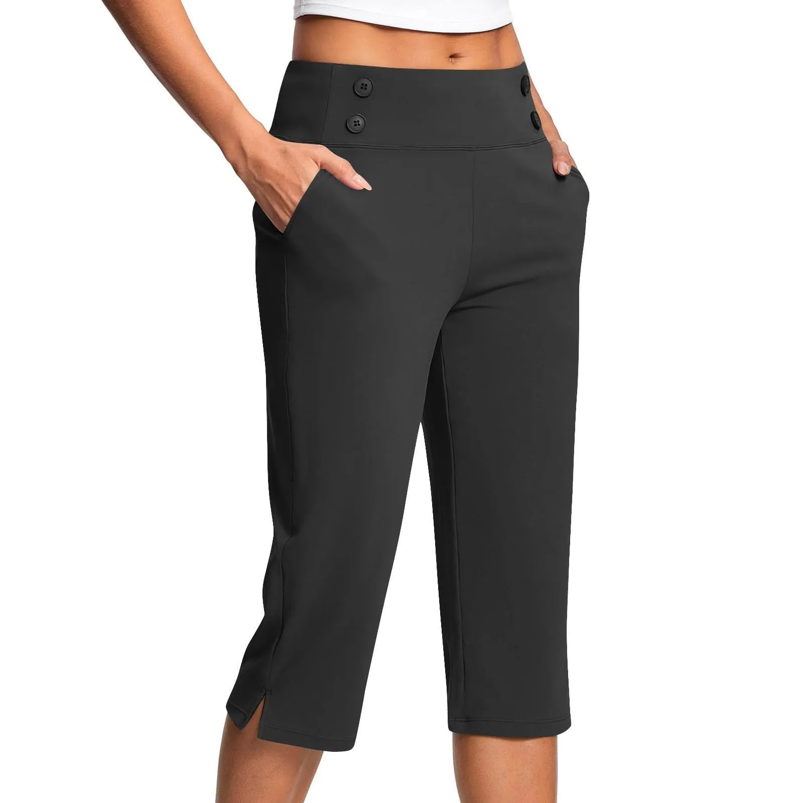 Pinocchietto Donna Estivo Pantalone Estivi Leggeri Eleganti Pinocchietti Cropped Da Donna Sportivi Bermuda Capri Di Lino Spiaggia Pantaloni Della Tuta a Gamba Larga Pantaloncini Casual Taglie Forti - immagine 1