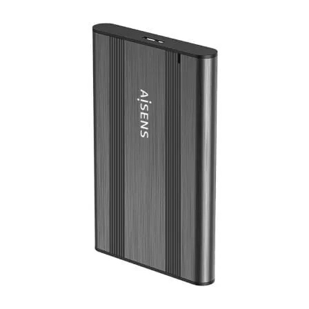 Contenitore esterno 2,5″ AISENS ASE-2526GR in alluminio grigio USB 3.1 SATA Installazione senza viti - immagine 1