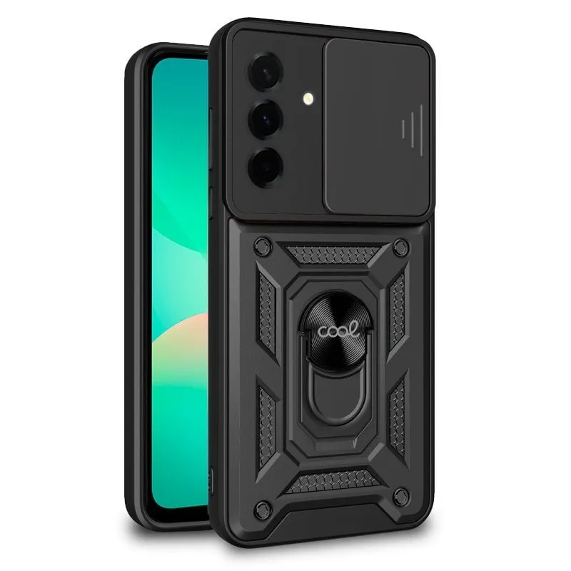 Custodia rigida ad anello per Samsung A266 Galaxy A26 5G, nera - immagine 1