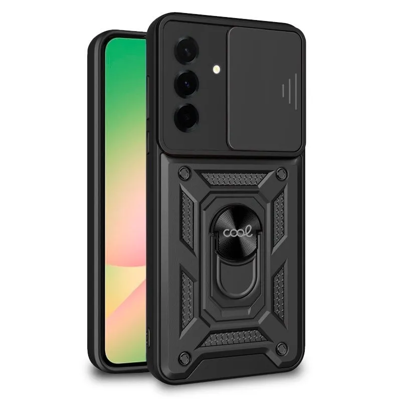 Custodia rigida ad anello nera per Samsung A566 Galaxy A56 5G - immagine 1