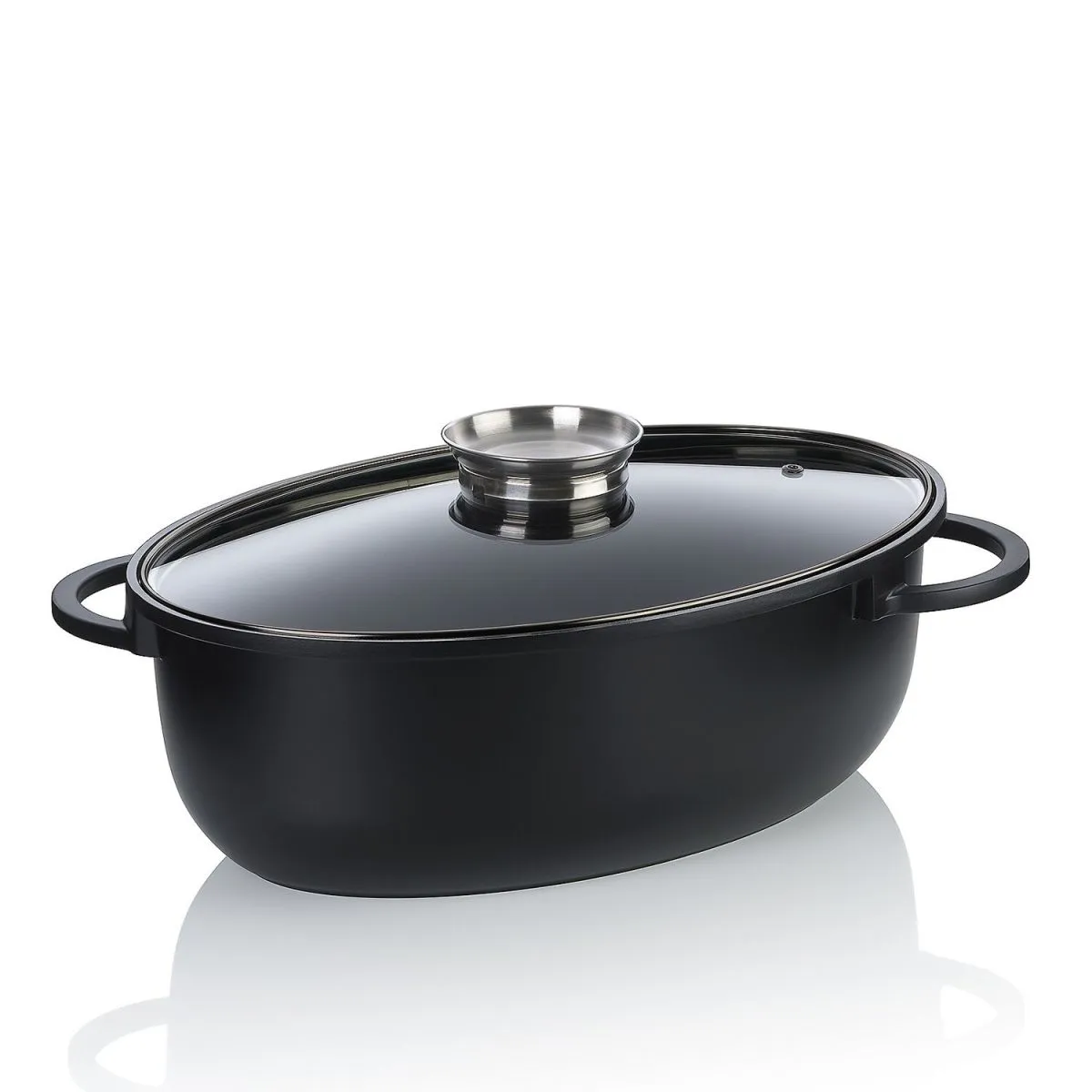 kela Casseruola Atura in alluminio pressofuso; 8 l, 45x28x13 cm (LxLxH); nero; ovale - immagine 1