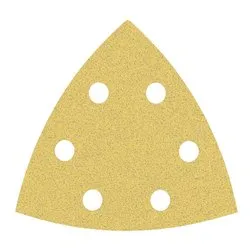 Set fogli abrasivi carta preforata levigatrici delta 5 pz (L.92 mm grana P80) 2608900825 - immagine 1