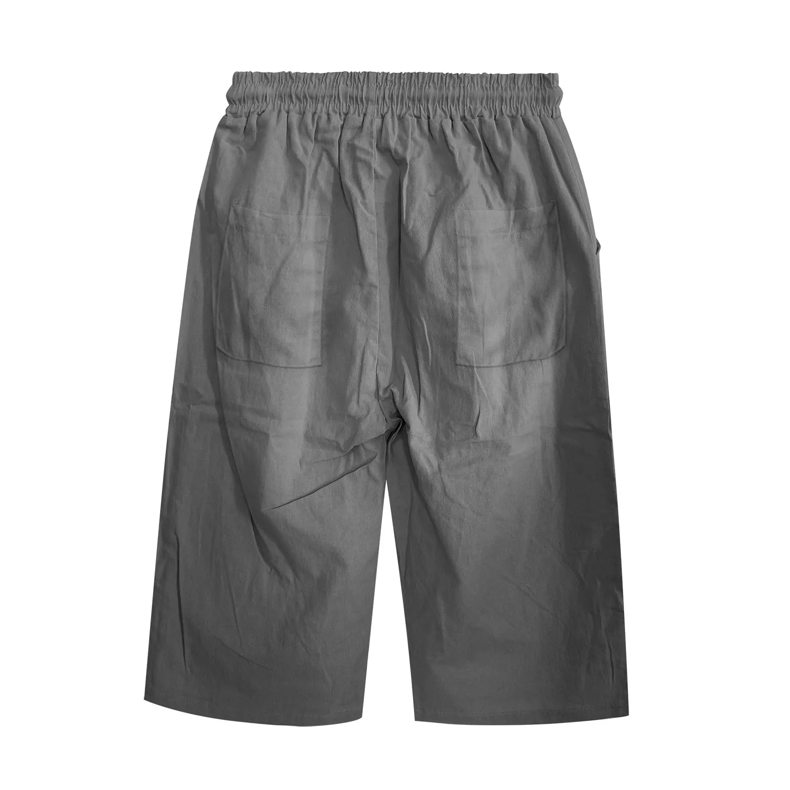 Pantaloni Pinocchietto Lino Donna Bermuda Sportivi Casual Da Donna Pinocchietti Capri Estivi Leggeri Pantaloni 3/4 Di Cotone Baggy Pantalone Al Ginocchio a Gamba Larga Pants Eleganti Traspiranti - immagine 6