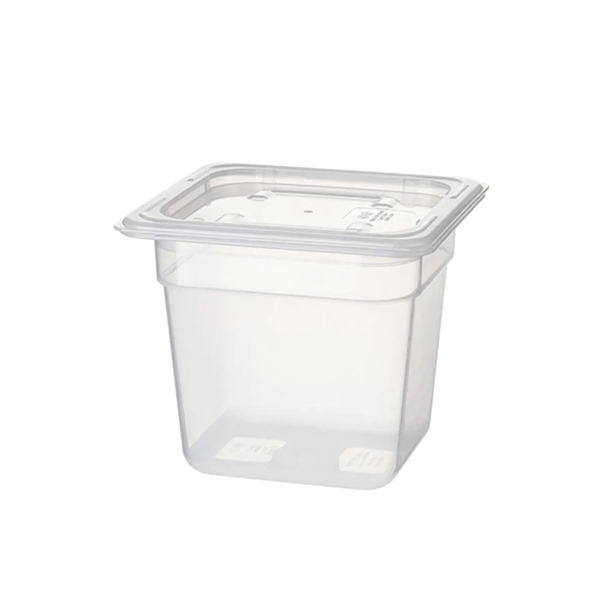 Stalgast Contenitore Gastronorm, polipropilene, gastronorm 1/6, H. 65 mm, serie Protect di ; GN 1/6, 0.002 l, 17.6x16.2 cm (LxP); trasparente - immagine 1