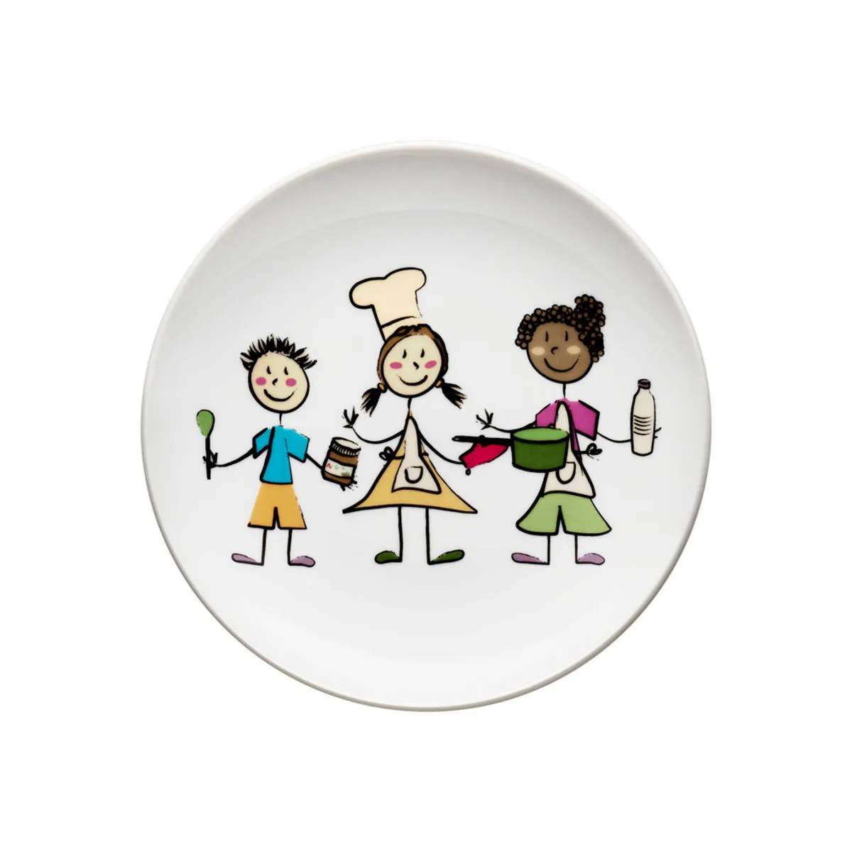 12x Stalgast Stoviglie per bambini Piatto piano Ø 160 mm; 15x1.9 cm (ØxH); bianco/multicolore; rotonda; 12 pz. / Pacco - immagine 1