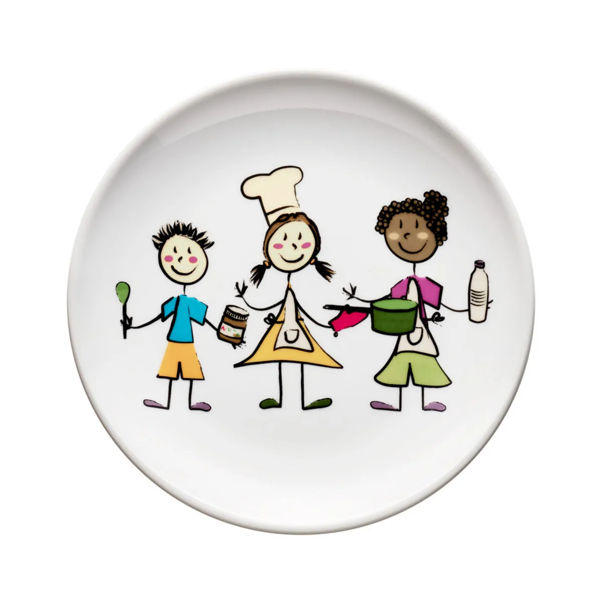 12x Stalgast Stoviglie per bambini Piatto piano Ø 160 mm; 18x2.2 cm (ØxH); bianco/multicolore; rotonda; 12 pz. / Pacco - immagine 1