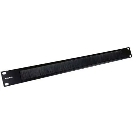 Pannello guida cavi Phasak PA 1901 1U Rack 19″ Nero Spazzola integrata - immagine 1