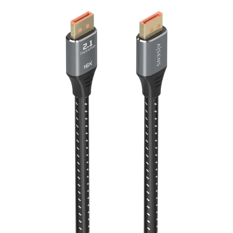 Cavo AISENS DisplayPort V2.1 16K 80Gbps 2,0m DP maschio-maschio ad altissima frequenza - immagine 1