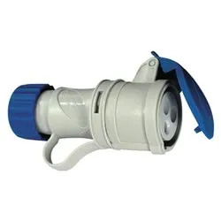 Presa elettrica 2P+T 16A (CEE IP44) per cavo assiale ARGO Blu e Bianco 71100 - immagine 1