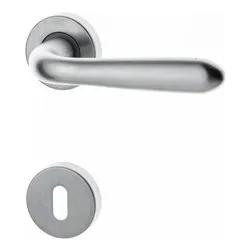 Maniglie porta coppia con rosetta con bocchetta ( Patent ) UNO Cromo satinato 55796281003 - immagine 1