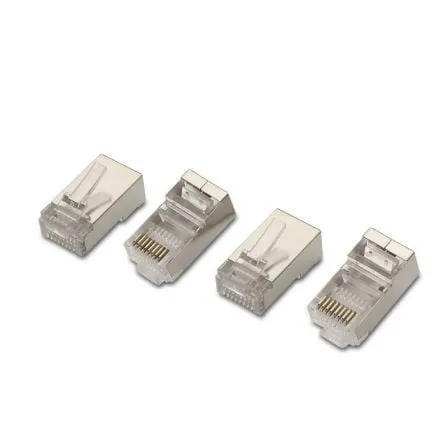 AISENS A139-0298 Connettore RJ45 Cat6 in acciaio inossidabile, confezione da 10 pezzi - immagine 1