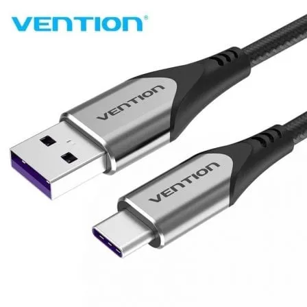 Cavo USB 2.0 Vention COFHH 2 m grigio tipo C/USB, 100 W, fino a 5 A, 480 Mbps, nylon - immagine 1