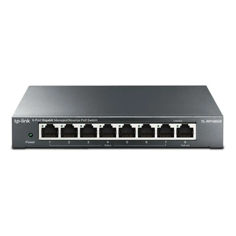 TP-Link TL-RP108GE Switch gestito Gigabit PoE a 8 porte, alloggiamento in metallo L2 - immagine 1