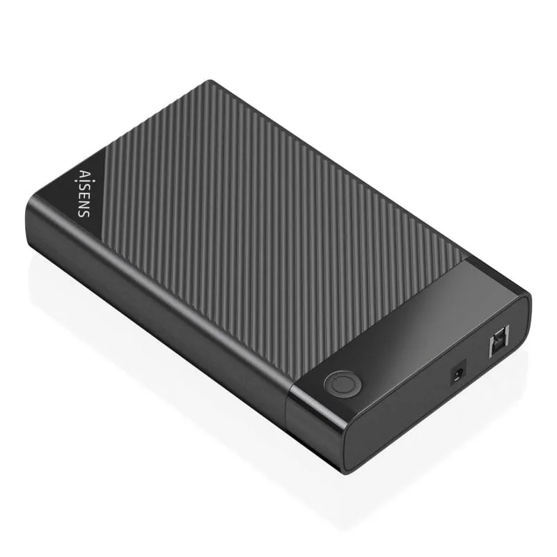 Contenitore esterno 3,5″ AISENS ASE-3529B ABS nero USB 3.0 UASP Installazione senza attrezzi - immagine 1