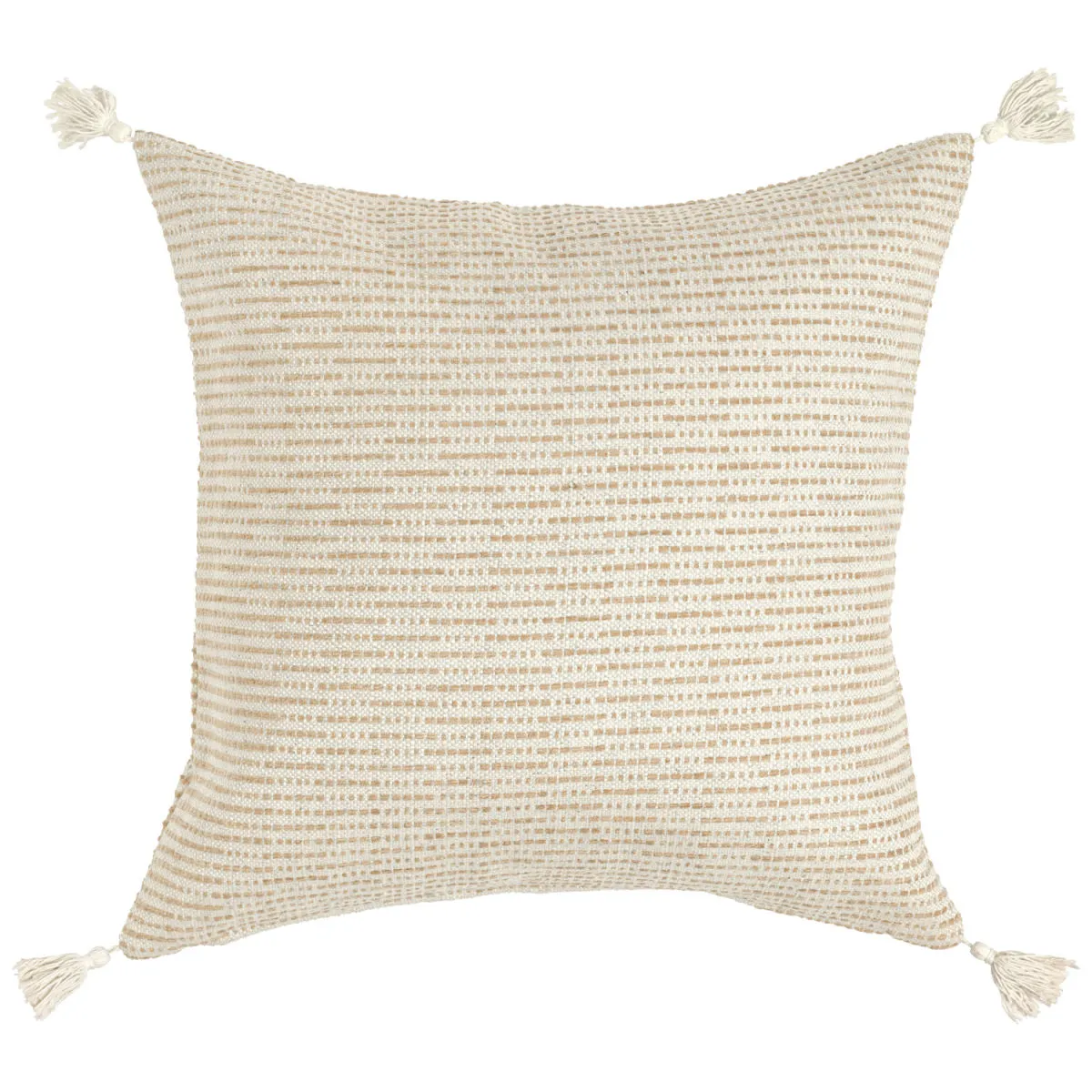 ERWIN M. Federa cuscino decorativo Torano strisce sottili; 50x50 cm (LxL); crema/beige - immagine 1