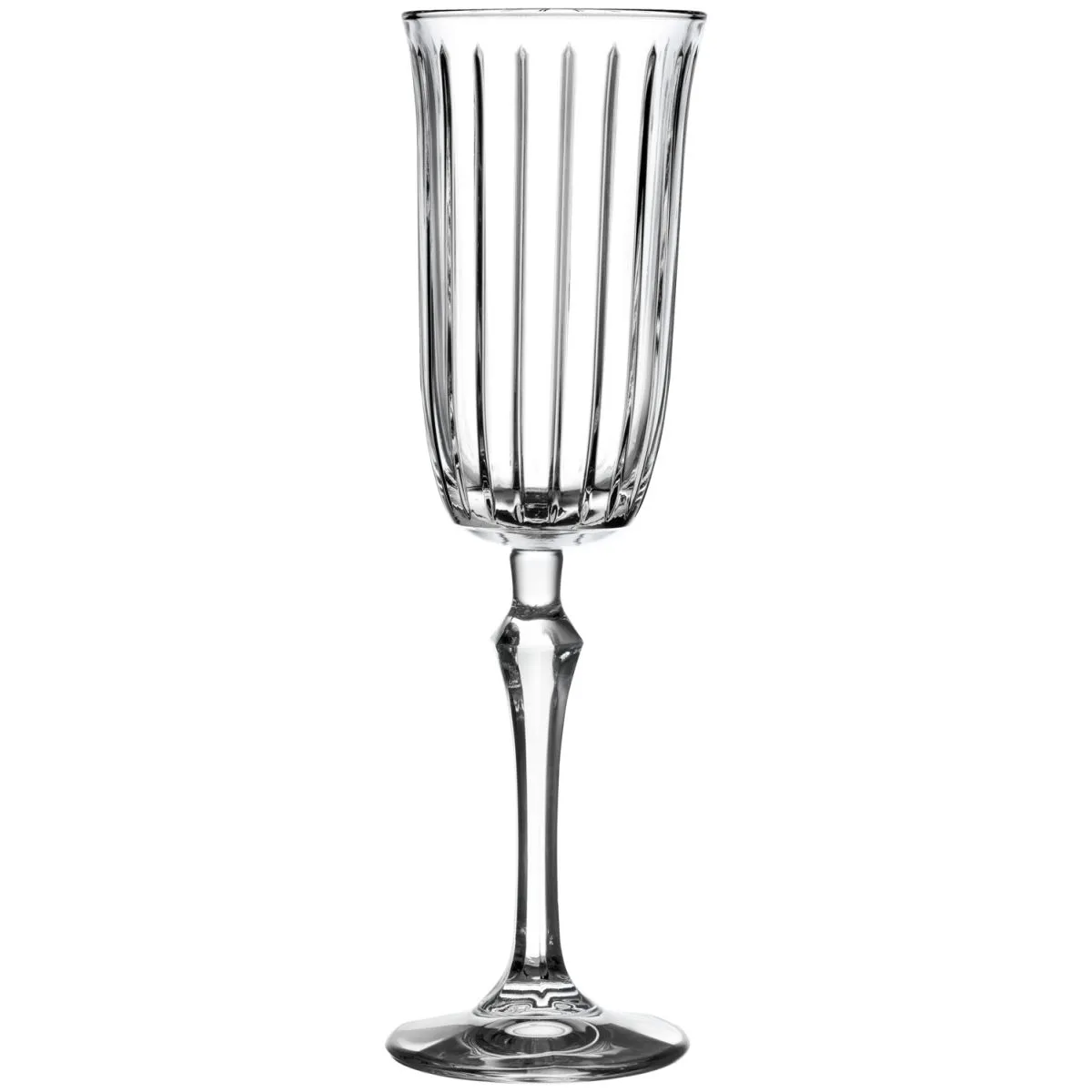 4x Pasabahçe Flute Joy con scanalature; 175 ml, 6.6x22.4 cm (ØxH); trasparente; 4 pz. / Pacco - immagine 1