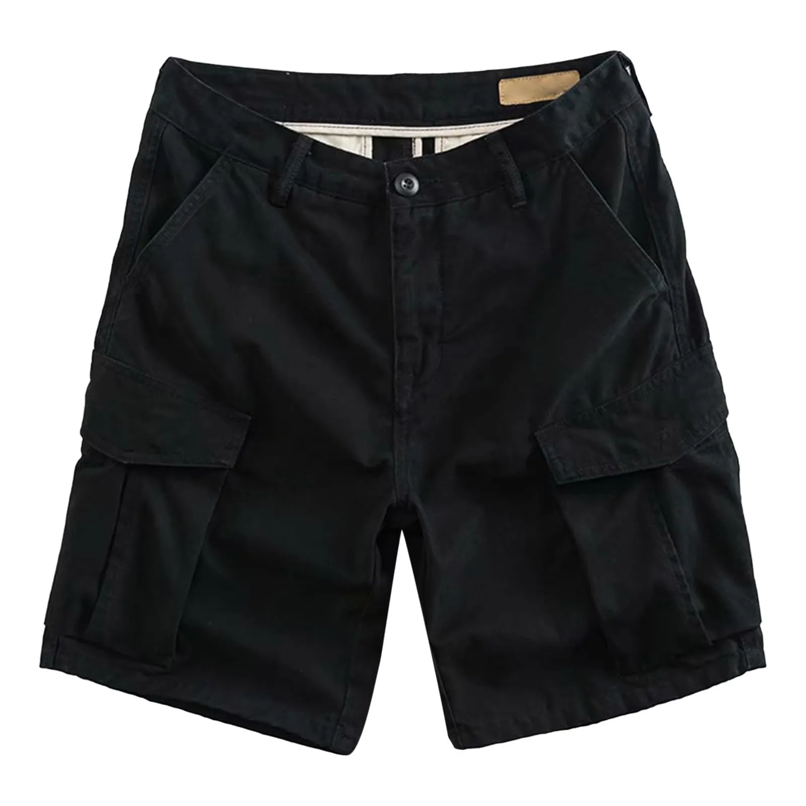 Generico Pantaloncini Corti Donna Tasche Cargo - Bermuda Donna Curvy Leggero Lavoro Outdoor Pantaloni Corti Impermeabile Asciugatura Rapida Elastica per Viaggi Campeggio Sport Tennis - immagine 2