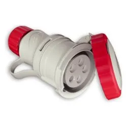 Presa elettrica 3P+T 16A (CEE IP67) per cavo assiale ARGO Rosso e Bianco 71165 - immagine 1