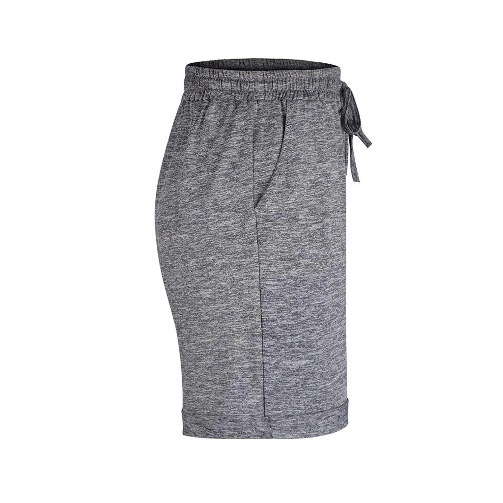 Pantaloncini sportivi da donna, comodi, con tasche, estivi, casual, con coulisse, morbidi, leggeri, atletici, palestra, allenamento, Grigio, XXL - immagine 5
