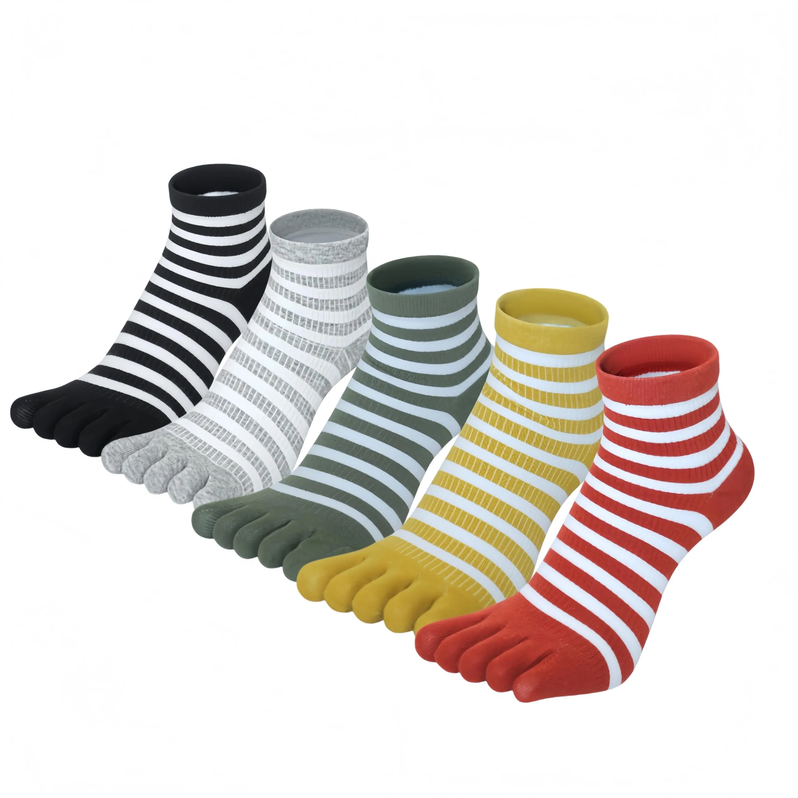 Donna Calzini con Dita Separate, Calze con le Dita in Cotone Donna Casual Sportive Calzini, Allenamento Socks Traspirante - 5 Paia (IT, Numero, 35, 40, Regular, Regular, Multicolore 5) - immagine 1
