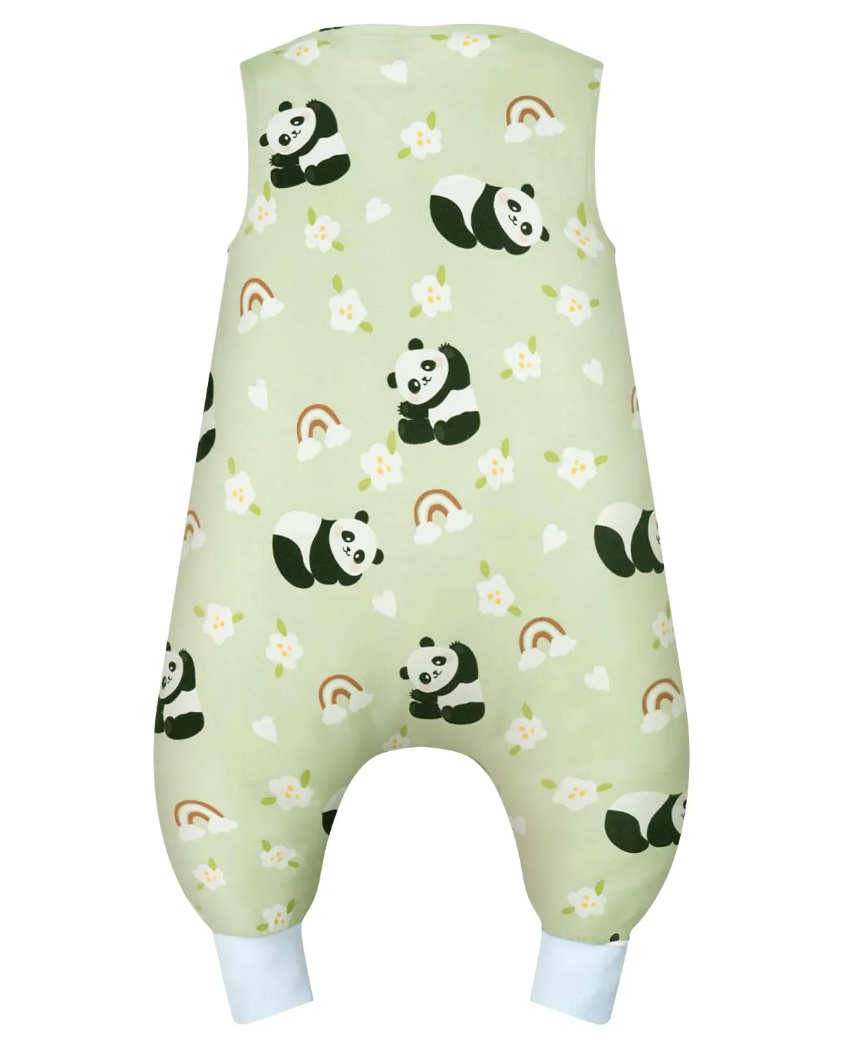 WYTbaby Sacco nanna con piedi, 1,0 Tog, in 100% cotone, morbido sacco a pelo per tutto l'anno, senza maniche, ideale per dormire e calore, perfetto per ragazzi e ragazze, 90 cm - immagine 6