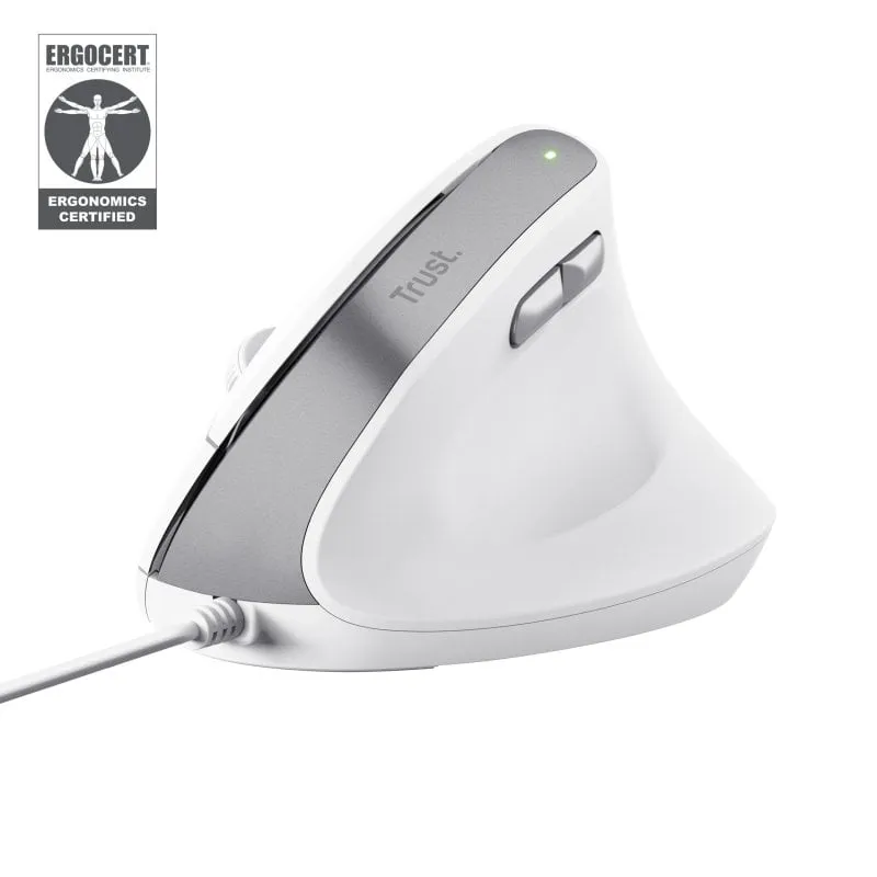 Mouse ergonomico Trust Bayo Ii 2400 Dpi Bianco - immagine 1