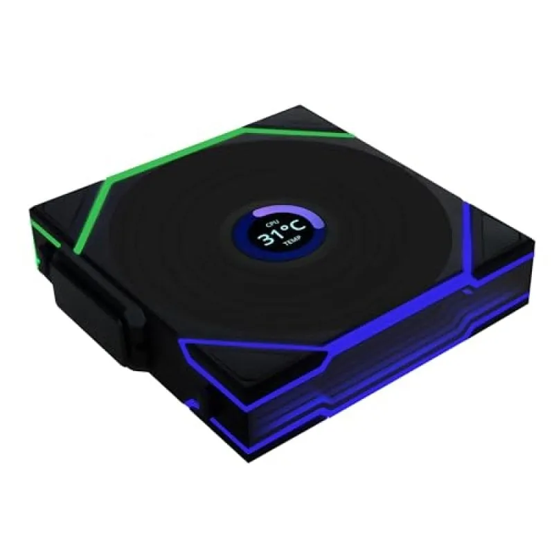 Lian-Li UNI FAN TL 120mm PWM ARGB Wireless LCD Nero Ventilatore - immagine 1